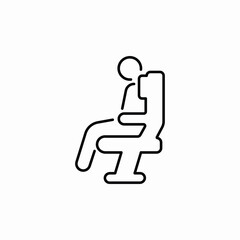 transportation seat icon sign vector