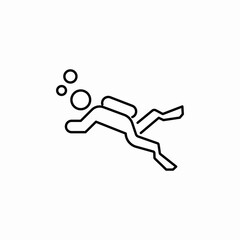 water diver icon sign vector