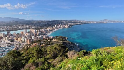 Fototapeta premium Experience the stunning and breathtaking coastal view of beautiful Benidorm, Spain