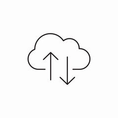 cloud connectivity icon sign vector