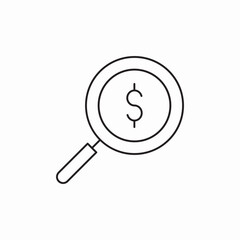 finances search icon sign vector
