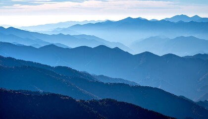 Obraz premium Blue mountain ranges
