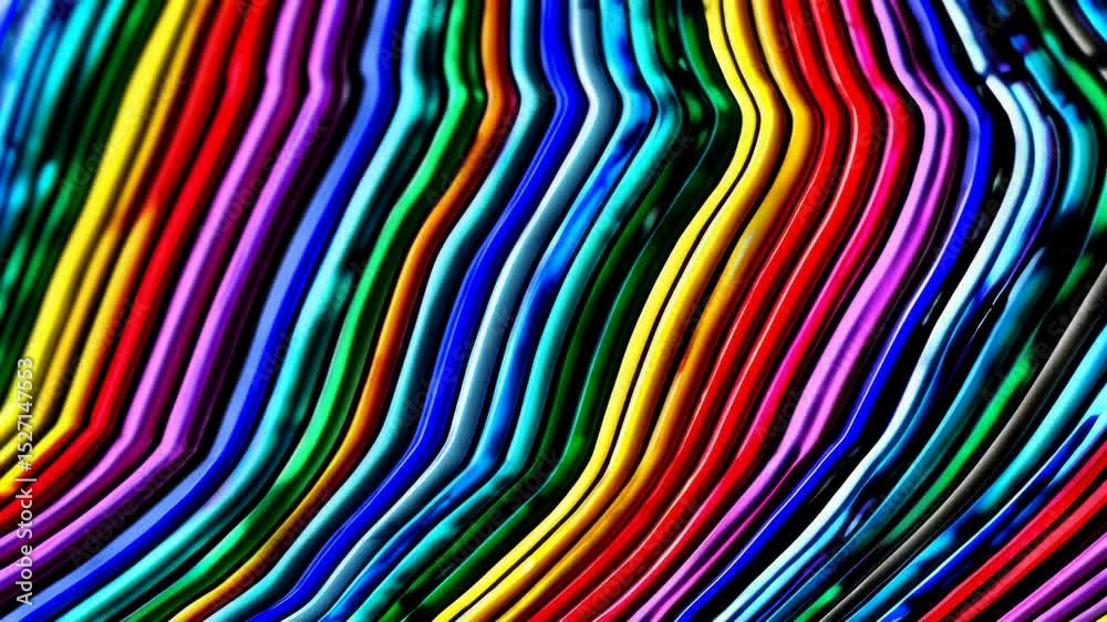Wall mural spectrum of colors consisting of numerous fine lines of color. color stripe background made from col