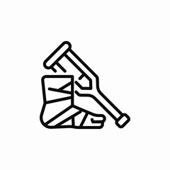 leg injury icon sign vector