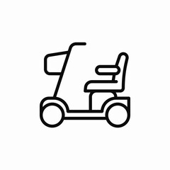 mobility scooter icon sign vector