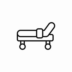 patient bed icon sign vector