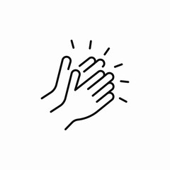 performance applause icon sign vector