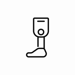 prosthetic legs icon sign vector