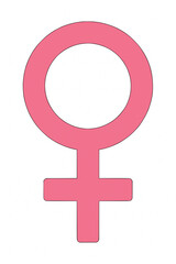 Female gender symbol icon representing woman identity and gender equality.