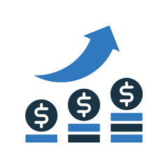 Money Growth mixed color icon