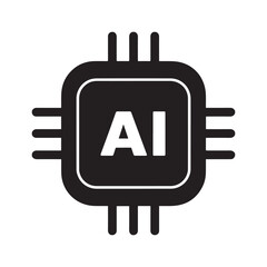 AI Processor Icon: Cutting-Edge Artificial Intelligence Chip for Future Technology

