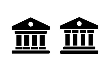Bank icon vector illustration. Bank sign and symbol, museum, university