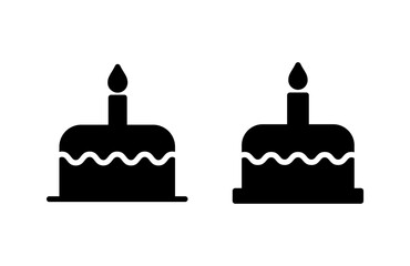 Cake icon vector illustration. Cake sign and symbol. Birthday cake icon