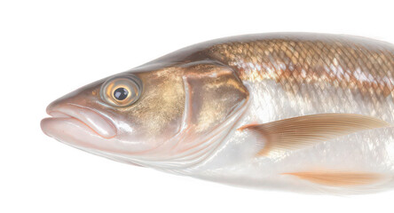 Fototapeta premium Close-up of a shiny fish showcasing intricate scale details.