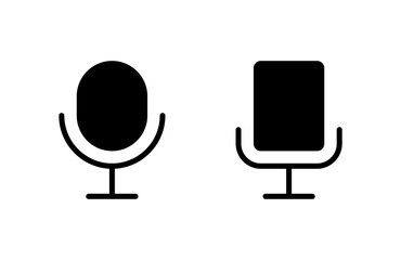Microphone icon vector illustration. karaoke sign and symbol