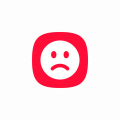 sad mood icon sign vector