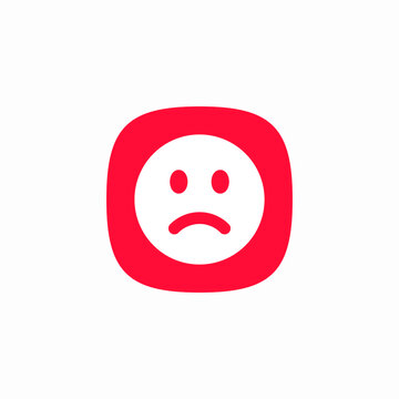 sad mood icon sign vector