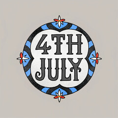 Set of Vintage 4th of July Typography T-Shirt Designs Featuring Patriotic Red, White, and Blue Elements for Independence Day Celebrations