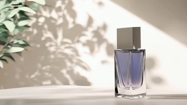 Elegant Perfume Bottle in Soft Light and Shadow