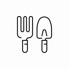 garden tools icon sign vector