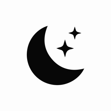 moon stars icon sign vector