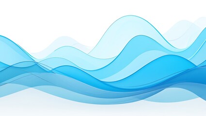 Abstract Blue Wave Design Serene Water Seamless Pattern Background