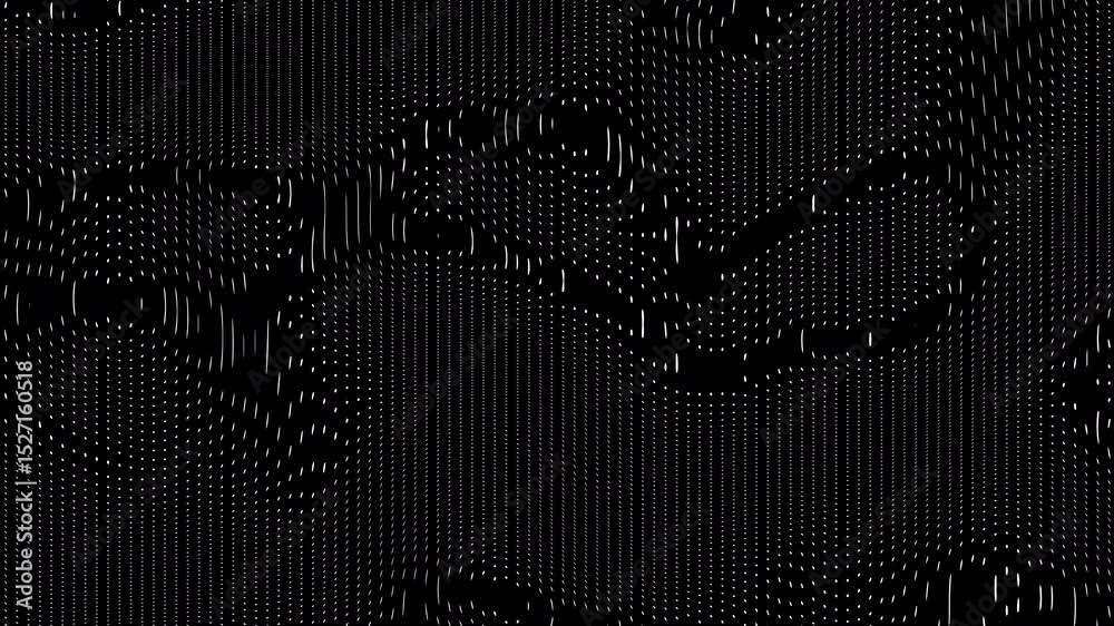 Poster Animated Abstract Technology Dark Background. Small dots on black background. Loop animation