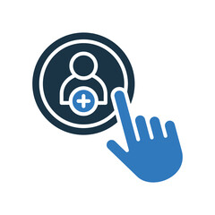 Follow Button mixed color icon