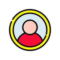 Profile lineal color icon