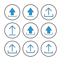 Upload icon vector. load data symbol