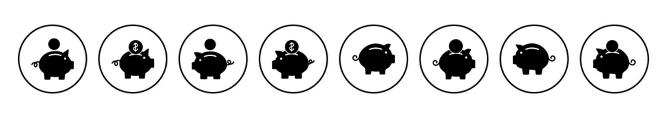 Piggy bank icon vector. piggy money icon