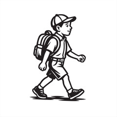 child going to school