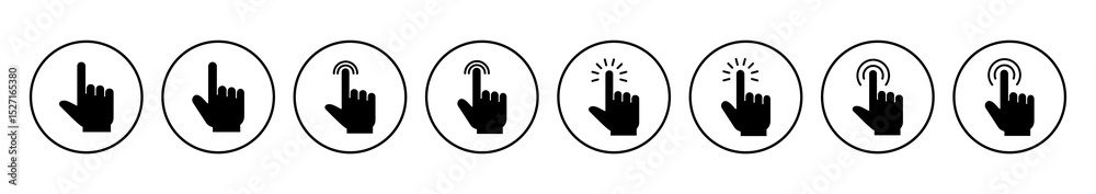 Poster hand click icon vector. pointer icon vector. hand cursor icon vector