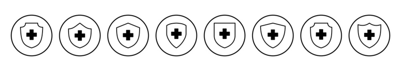 Health insurance icon vector. Insurance health document icon