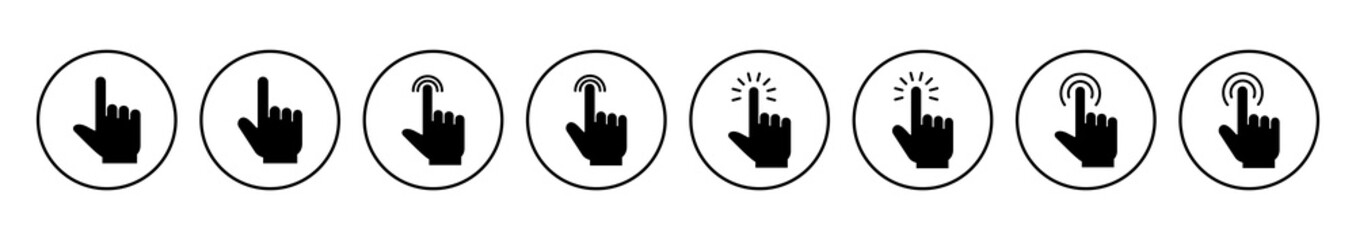 Hand click icon vector. pointer icon vector. hand cursor icon vector