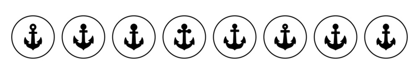 Anchor icon vector. Anchor symbol logo. Anchor marine icon.