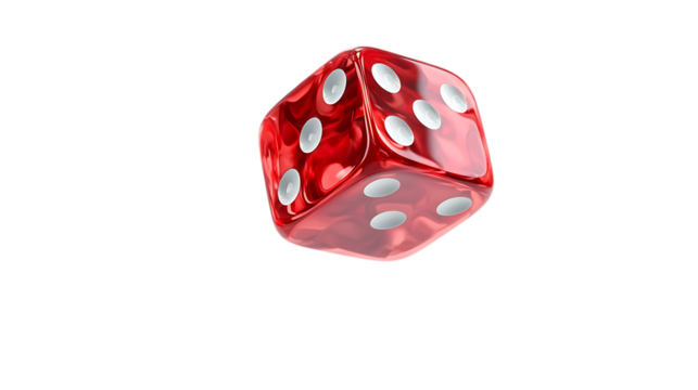 red dice isolated on white