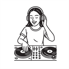 female disc jockey
