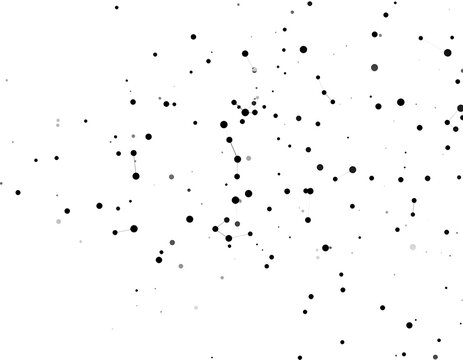 Abstract network of connected dots