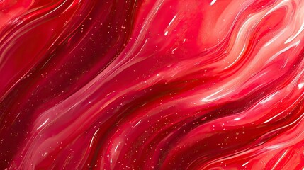 Abstract swirls of vibrant red and pink