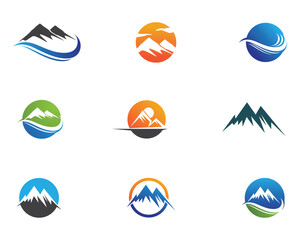 Mountain nature landscape  logo and symbols  icons template
