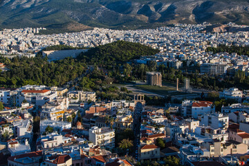aerial view of the city