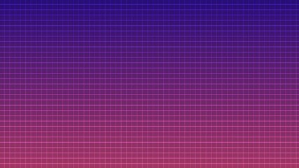 A gradient background with a vertical grid pattern of square lines fading from dark blue at the top to pink at the bottom, creating a dynamic downward motion effect.