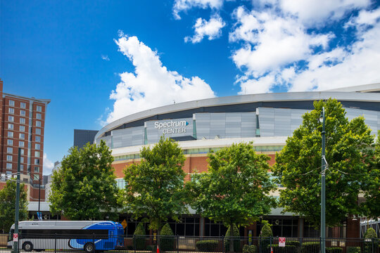 The Spectrum Center home of the Charlotte Hornets NBA basketball team in Charlotte North Carolina USA