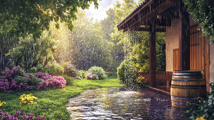Rainwater Tank in Garden
