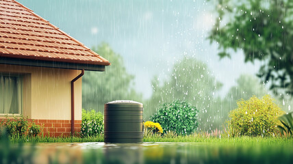 Rainwater Tank in Garden