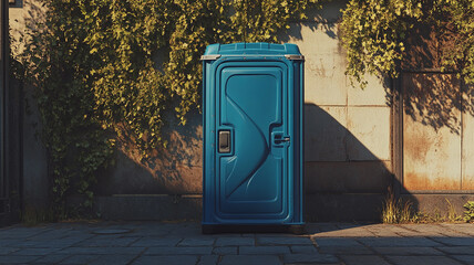 Blue Portable Toilet by Ivy Wall