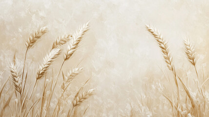 Golden Wheat Field Illustration