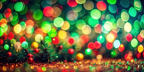 Festive Holiday Lights Sparkling Bokeh Background for Christmas and Winter Celebrations