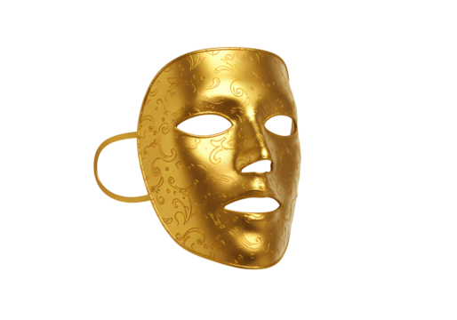 Golden Mask: Intricate Design, Elegant Accessory